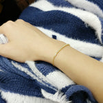 My Fair Lady sterling silver gold vermeil bracelet w/ CZ crystal (DES-YLR1702)