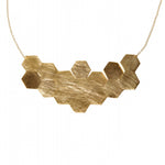 Harmony Stylish Sterling silver gold vermeil necklace (DES1027)