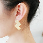 Be yourself sterling silver gold vermeil stylish earrings (DES1637)