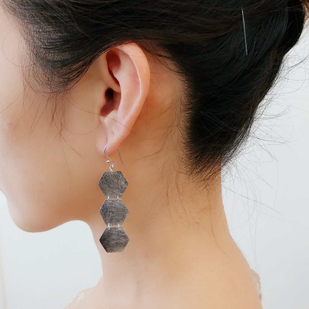 Harmony sterling silver earrings (DES1737)