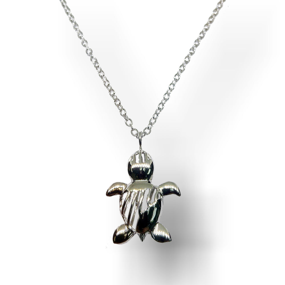 Love Nature Sterling Silver Necklace - Sea Turtle (DES2211)