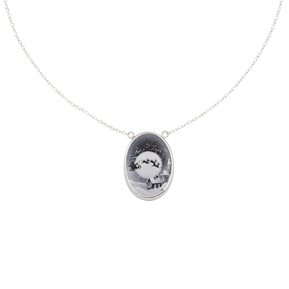 ANNATA X'mas Cameo Sterling Silver Necklace (RCRM1270-M363)