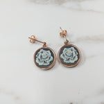 ANNATA Flower Sterling Silver Cameo Earrings (RCRM1282-F023)