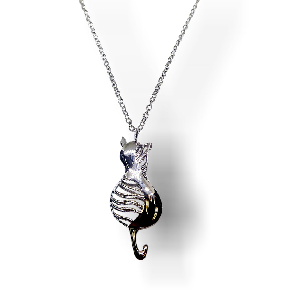 Love Nature Sterling Silver Necklace - Cat (DES2201)