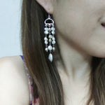 My Fair Lady Silver Pearl Earrings