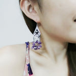 My Fair Lady Silver Natural Amethyst Earrings